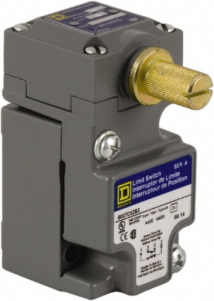 Square D General Purpose Limit Switch: SPDT, NC, Roller Lever, Side - 9007C52B1