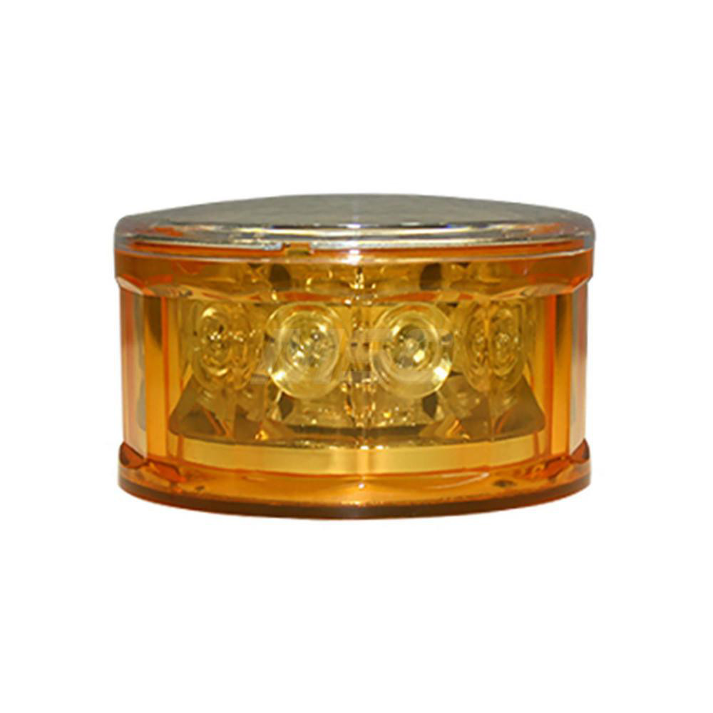 Railhead Corporation Flashing, Steady, Multi-Status Indicator & Revolving Light: Amber, Magnetic Mount - M18-SOLAR A1