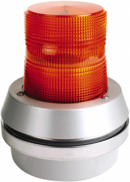 Edwards Signaling Flashing Light: Amber, Box, Panel, Pipe, Surface & Wall Mount, 120VAC - 51XBRFA120A