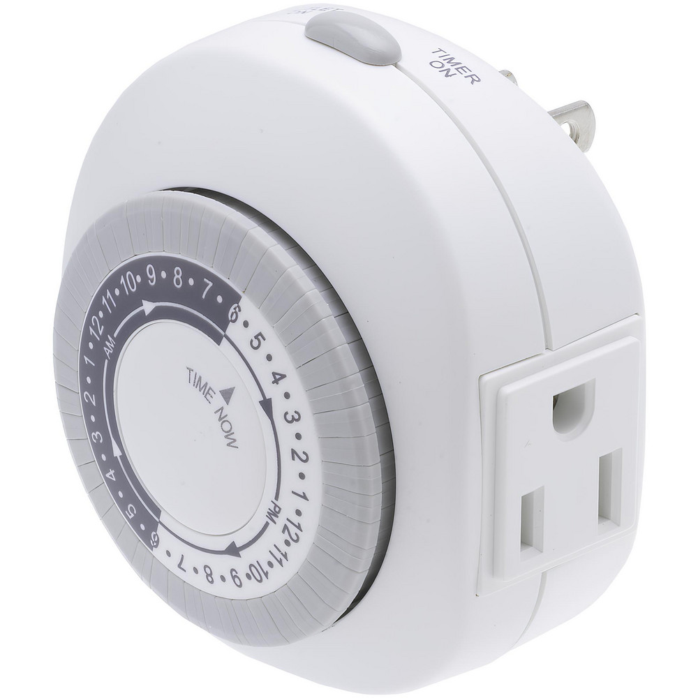 NSI Industries Electrical Timers & Timer Switches: Switch Type: Mechanical Timer Switch; Recommended Environment: Indoor; Timing Range: 24 h; Minimum On/Off Time: 30 min - RTN112