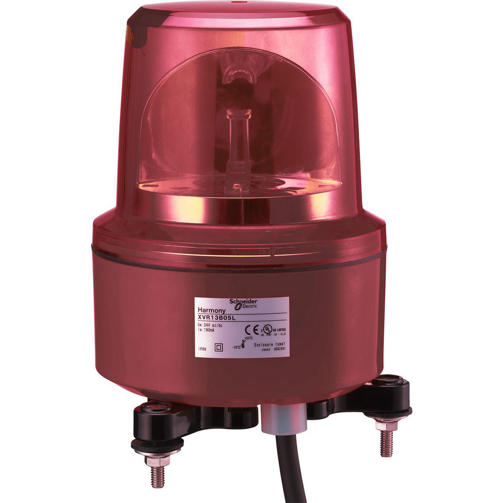 Schneider Electric Beacon Lights: Light Type: Rotating Beacon; Lens Color: Red; Lamp Type: LED - XVR13B04L