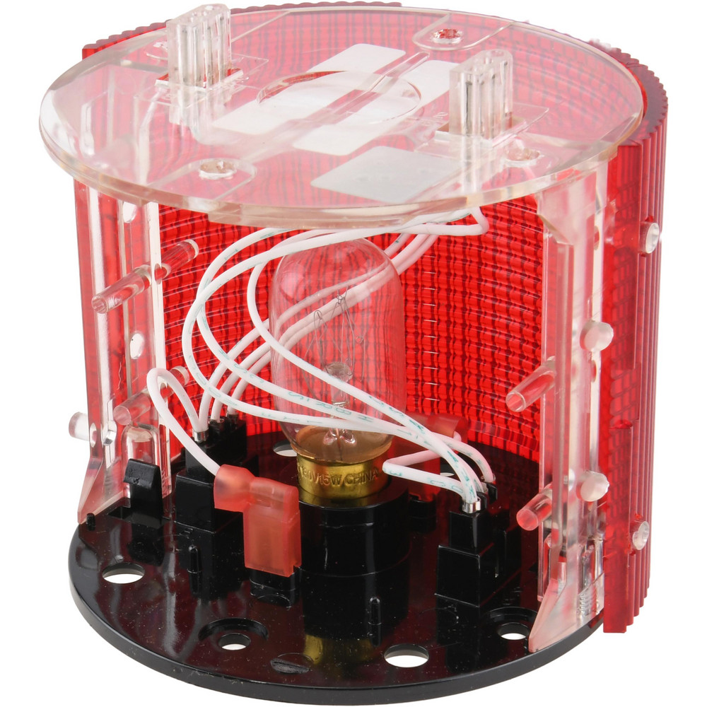 Federal Signal Corp Incandescent Lamp, Red, Flashing and Steady, Stackable Tower Light Module - LSL-120R