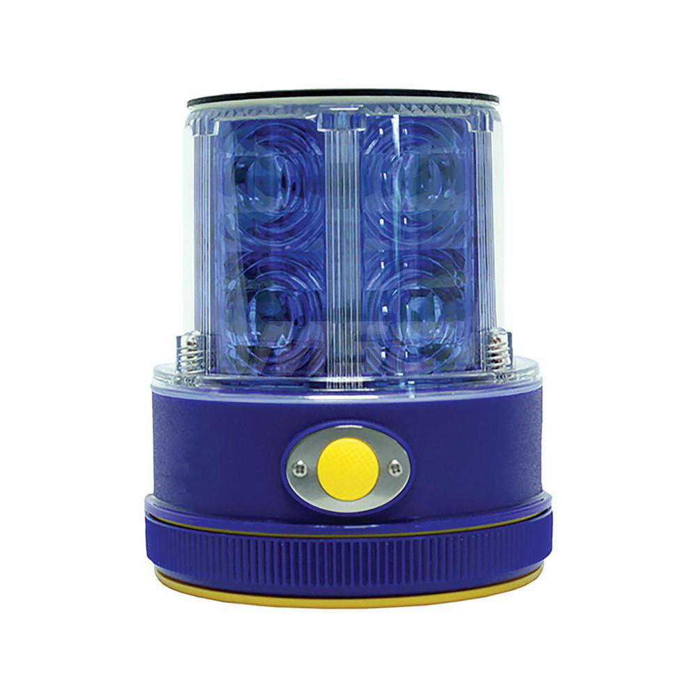 Railhead Corporation Multi-Status Indicator, Revolving, Flashing & Steady Light: Blue, Magnetic Mount - M18-SOLAR B