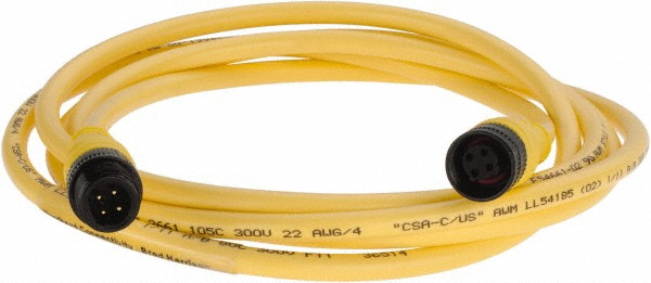 Brad Harrison 10 Amp, Female 90° to Male 90° Cordset Sensor and Receptacle - 114022A01F060