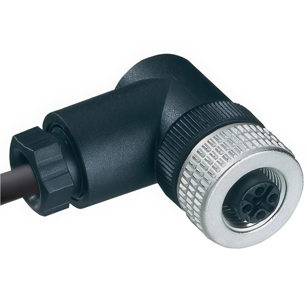 Telemecanique Sensors 4 Amp, M12 4 Pin Elbowed Female Cordset Sensor and Receptacle - XZCP1241L15