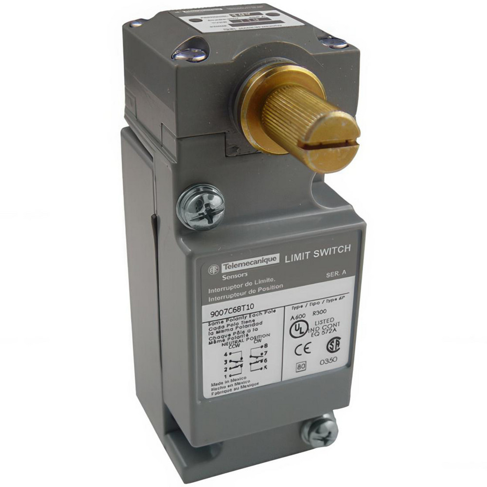 Square D General Purpose Limit Switch: SPDT, 2NC/2NO, Rotary Head, Side - 9007C68T5M11