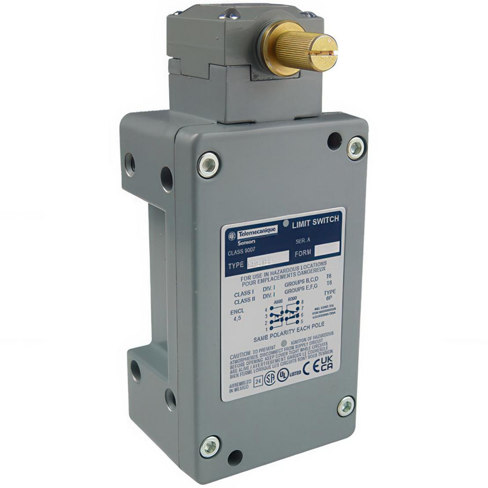 Square D General Purpose Limit Switch: SPDT, 2NC/2NO, Rotary Head, Side - 9007C68T5M11
