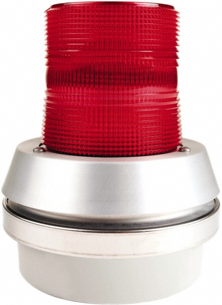 Edwards Signaling Flashing Light: Clear, Box, Panel, Pipe, Surface & Wall Mount, 120VAC - 51XBRFW120A