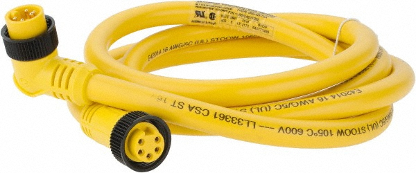 Brad Harrison 8 Amp, Female 90° to Male 90° Cordset Sensor and Receptacle - 115022A01F060