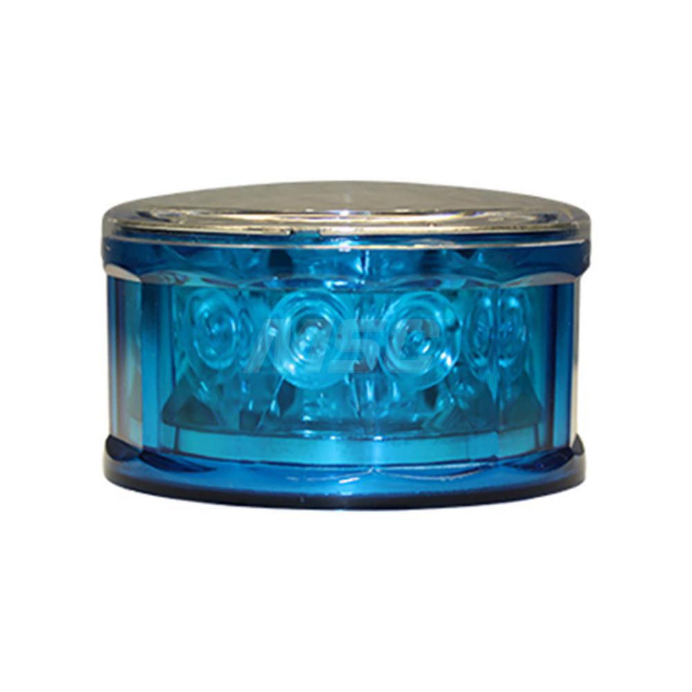 Railhead Corporation Flashing, Steady & Single Flash Strobe Light: Blue, Magnetic Mount - M18-SOLAR B1