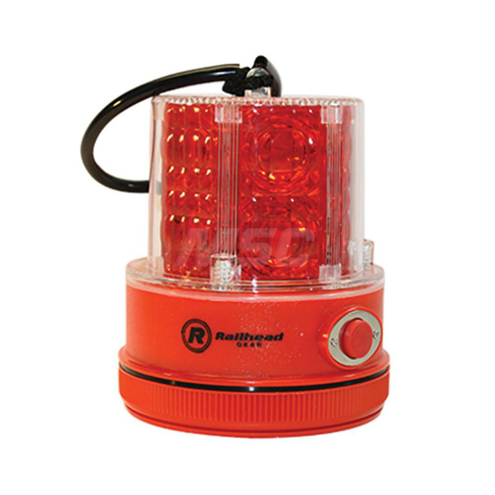 Railhead Corporation Flashing, Steady & Single Flash Strobe Light: Blue, Magnetic Mount - M18-SOLAR B1