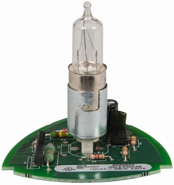 Edwards Signaling Incandescent Lamp, Amber, Green, Red, Steady, Preassembled Stackable Tower Light Module Unit - 102SIN-RGA-N5