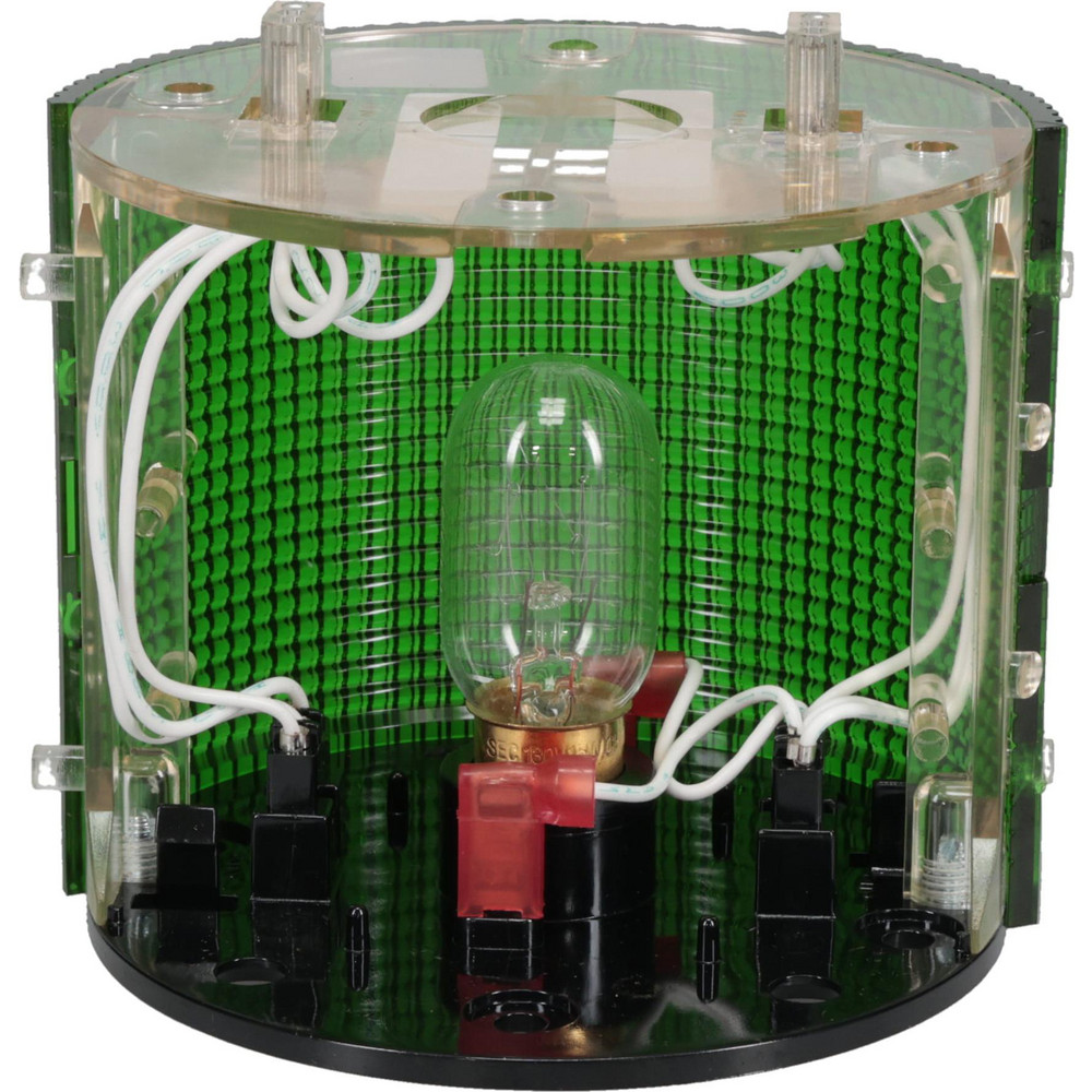 Edwards Signaling Incandescent Lamp, Amber, Green, Red, Steady, Preassembled Stackable Tower Light Module Unit - 102SIN-RGA-N5