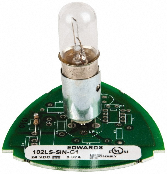 Edwards Signaling Incandescent Lamp, Amber, Green, Red, Steady, Preassembled Stackable Tower Light Module Unit - 102SIN-RGA-N5