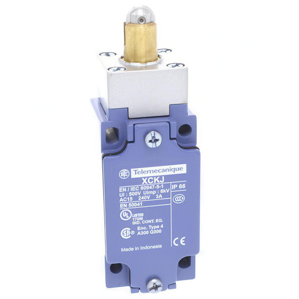 Telemecanique Sensors 2NO/2NC Configuration, Multiple Amp Level, Metal Roller Plunger Safety Limit Switch - XCSM4102L5