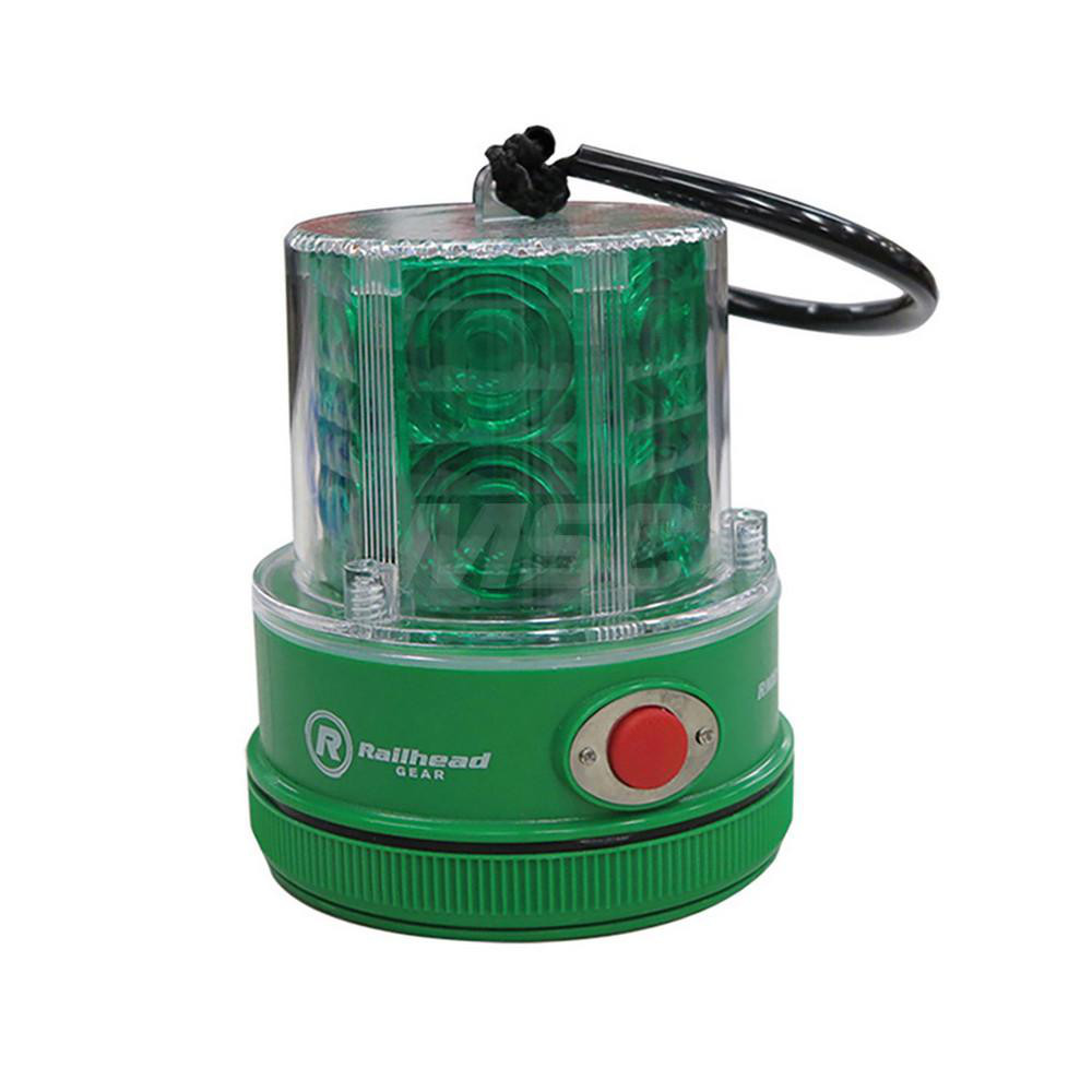 Railhead Corporation Flashing & Steady Light: Green, Magnetic Mount - M8-LED G