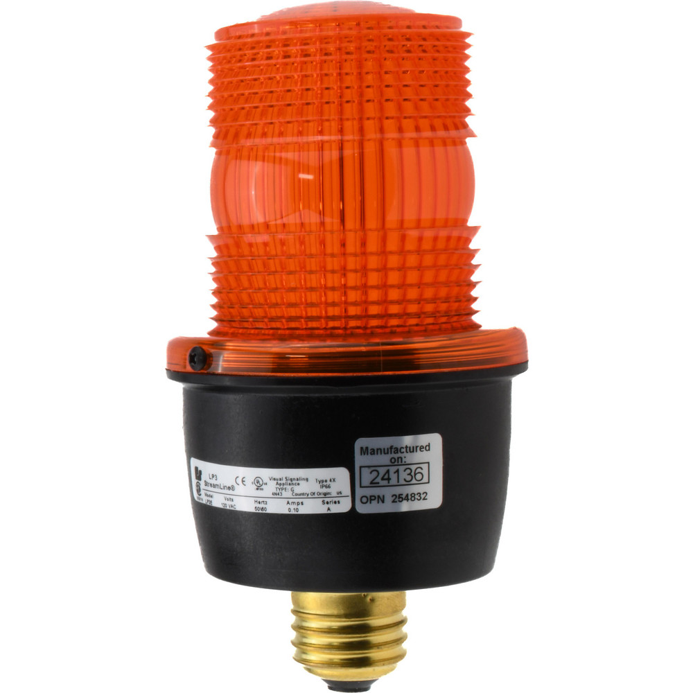 Federal Signal Corp Low Profile Mini Strobe Light: Red, Screw Mount, 120VAC - LP3E-120R