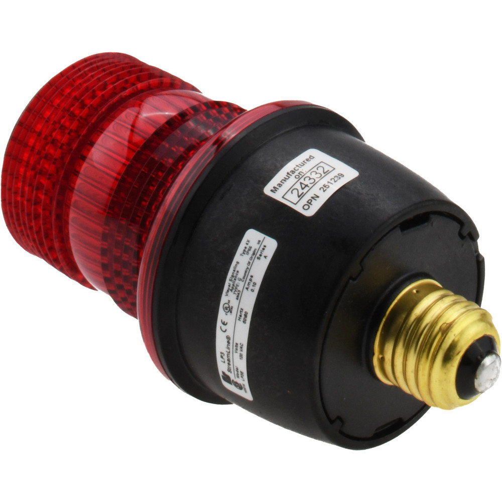 Federal Signal Corp Low Profile Mini Strobe Light: Red, Screw Mount, 120VAC - LP3E-120R