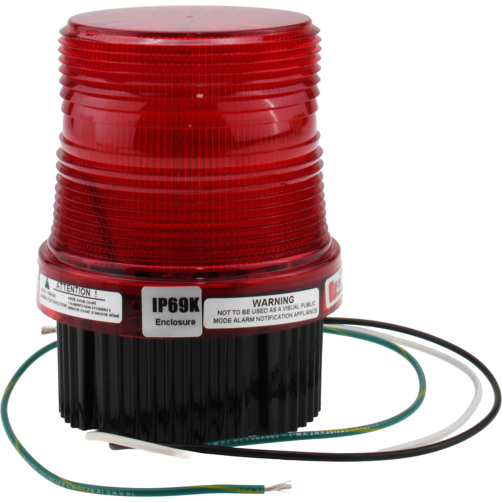 Federal Signal Corp Low Profile Mini Strobe Light: Red, Screw Mount, 120VAC - LP3E-120R