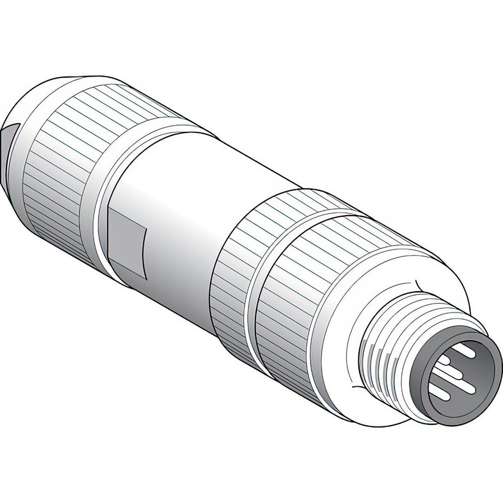 Telemecanique Sensors 4 Amp, M12 5 Pin Male Straight Field Attachable Connector Sensor and Receptacle - XZCC12MDB50R