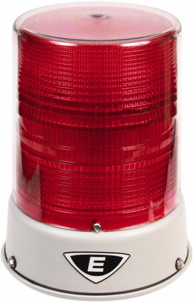 Edwards Signaling Flashing & Steady Light: Red, Pipe Mount, 120VAC - 57PLEDMR120AB