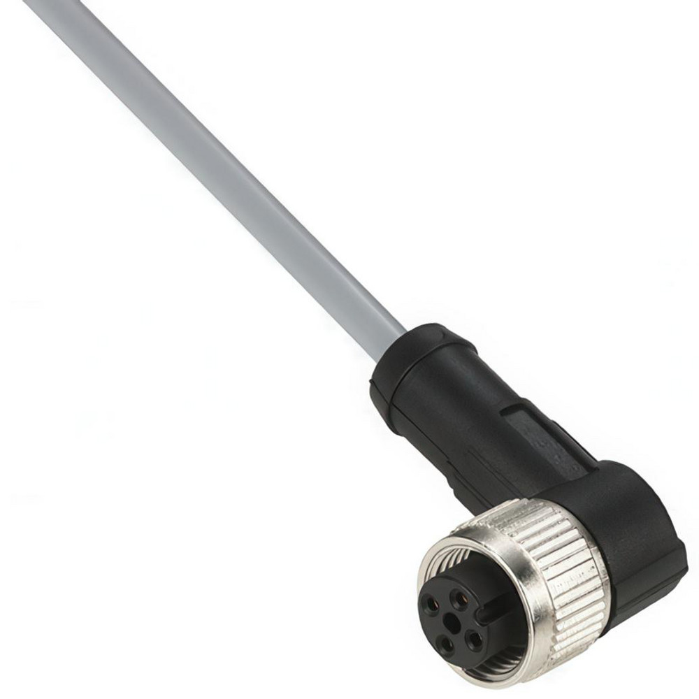 Telemecanique Sensors 1.50 Amp, M12 12 Pin Elbowed Female Jumper Cable Sensor and Receptacle - XZCRB4545P14L2