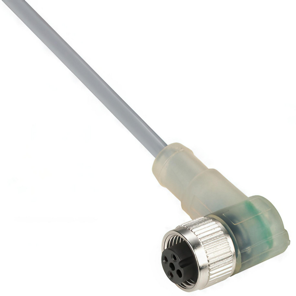 Telemecanique Sensors 1.50 Amp, M12 12 Pin Elbowed Female Jumper Cable Sensor and Receptacle - XZCRB4545P14L2
