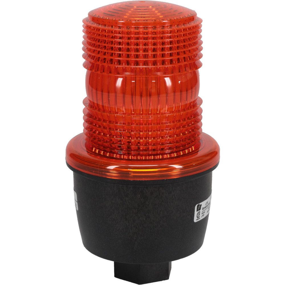 Edwards Signaling Flashing & Steady Light: Amber, Panel & Pipe Mount, 120VAC - 48XBRMA120A
