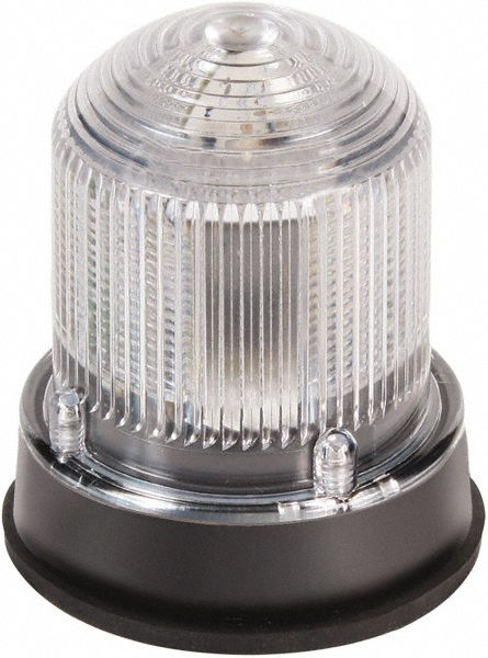 Edwards Signaling Flashing & Steady Light: Amber, Panel & Pipe Mount, 120VAC - 48XBRMA120A