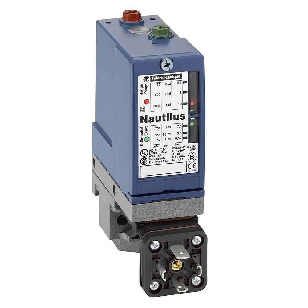 Telemecanique Sensors G 1/4 (Female) Connector, 70 Bar Sensor, Shock and Vibration Resistant, Control Circuit Pressure Sensor - XMLB070E2C11