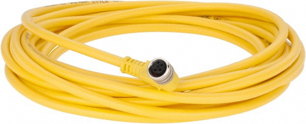 Brad Harrison 3 Amp, M8 Female 90° to Pigtail Cordset Sensor and Receptacle - 404001A10M050