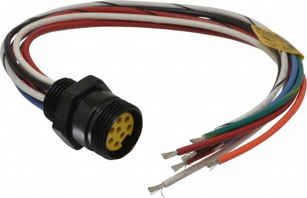 Brad Harrison 3 Amp, M8 Female 90° to Pigtail Cordset Sensor and Receptacle - 404001A10M050
