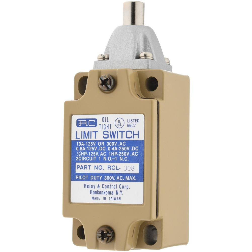 Telemecanique Sensors General Purpose Limit Switch: NC, Roller Plunger, Top - XCKD2128N12