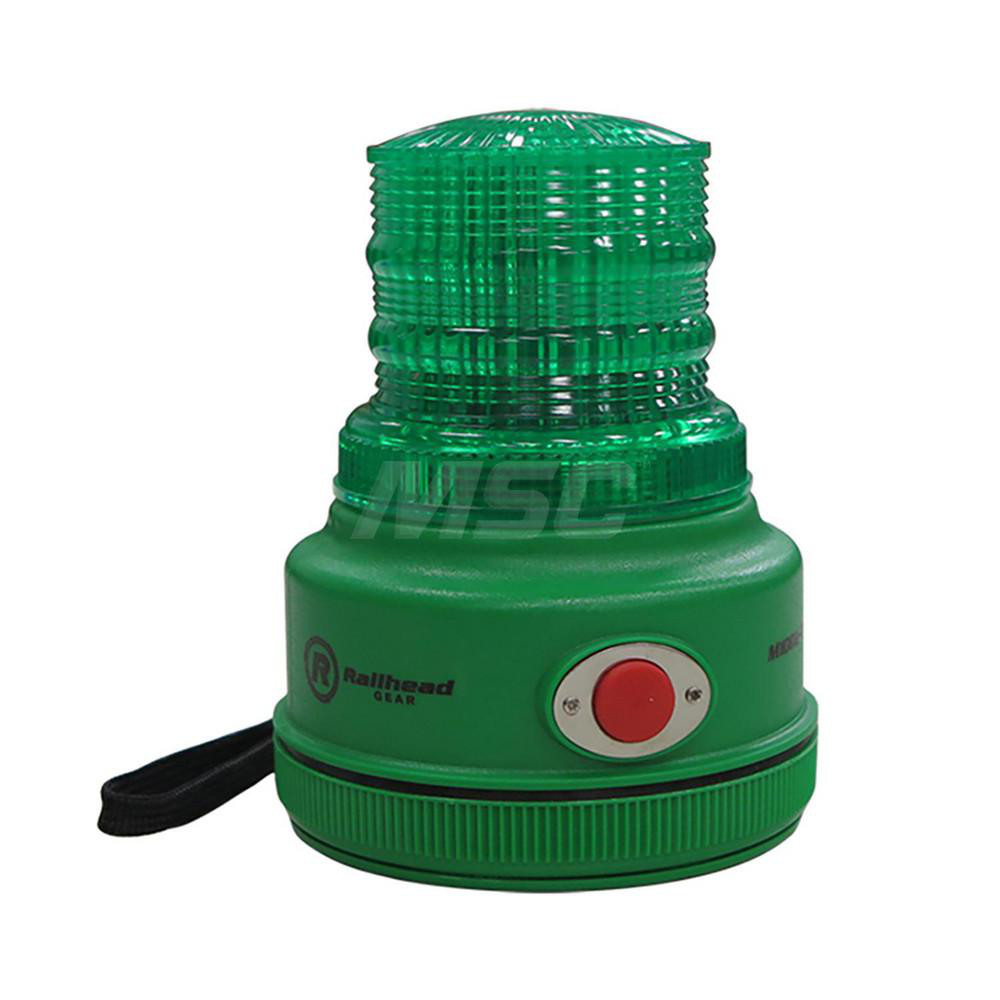 Railhead Corporation Flashing, Steady, Multi-Status Indicator & Revolving Light: Red, Magnetic Mount - M18-SOLAR R1