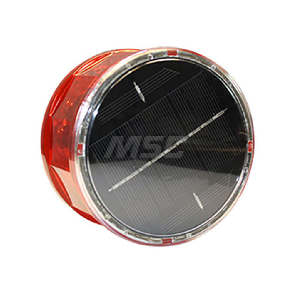 Railhead Corporation Flashing, Steady, Multi-Status Indicator & Revolving Light: Red, Magnetic Mount - M18-SOLAR R1