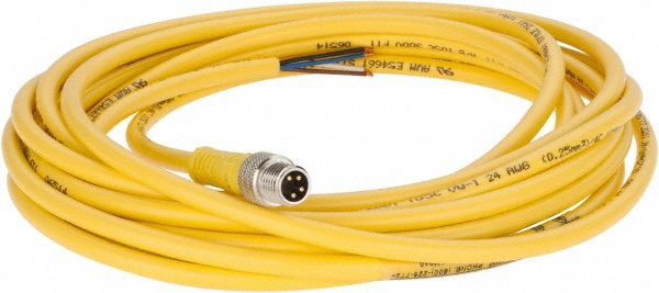 Brad Harrison 4 Amp, M8 Male Straight to Pigtail Cordset Sensor and Receptacle - 404006A10M040