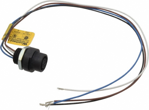 Brad Harrison 4 Amp, M8 Male Straight to Pigtail Cordset Sensor and Receptacle - 404006A10M040