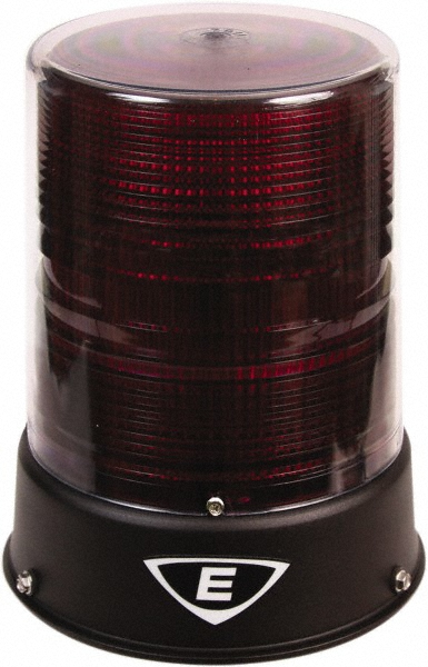 Edwards Signaling Flashing & Steady Light: Red, Pipe Mount, 24VAC/VDC - 57PLEDMR24ADB
