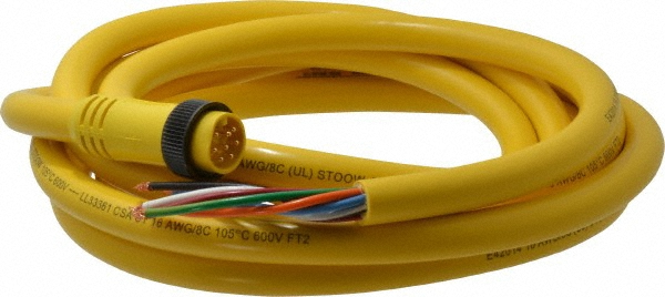 Brad Harrison 7 Amp, Female Straight, Male Straight Cordset Sensor and Receptacle - 228020A01F060