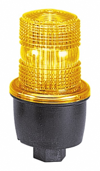 Federal Signal Corp Low Profile Mini Strobe Light: Green, Pipe Mount, 12 to 48VDC - LP3P-012-048G