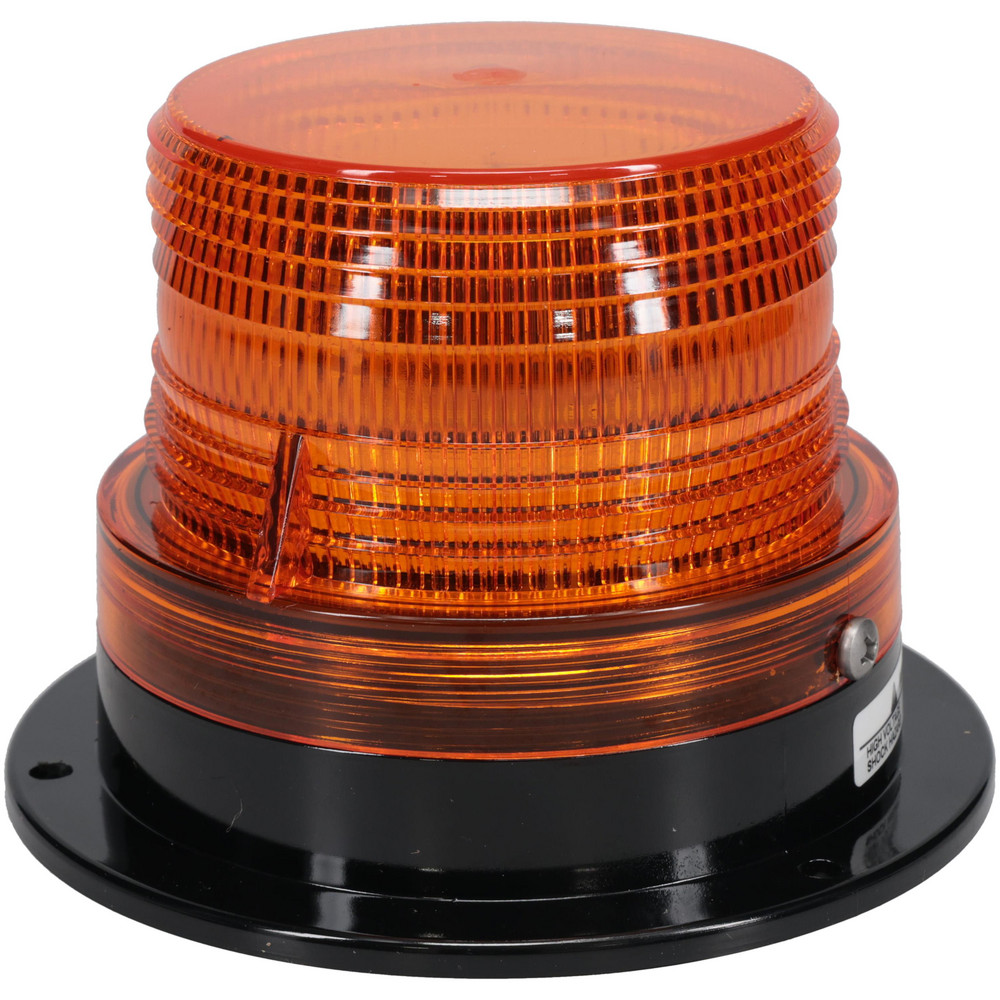 Federal Signal Corp Low Profile Mini Strobe Light: Green, Pipe Mount, 12 to 48VDC - LP3P-012-048G