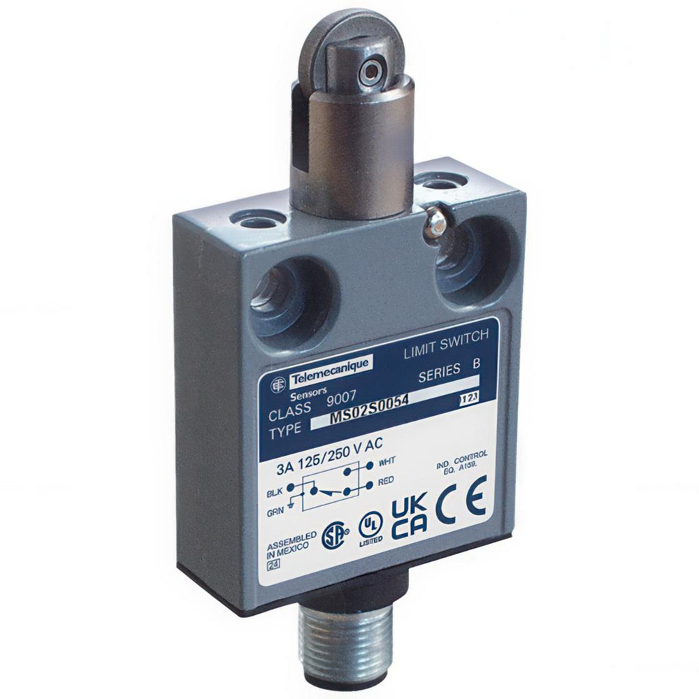 Square D General Purpose Limit Switch: SPDT, NC, Roller Plunger, Side - 9007MS02G0054