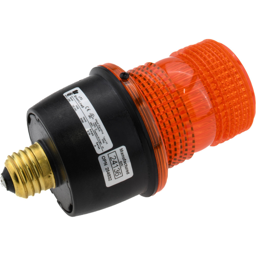 Federal Signal Corp Low Profile Mini Strobe Light: Amber, Screw Mount, 120VAC - LP3E-120A