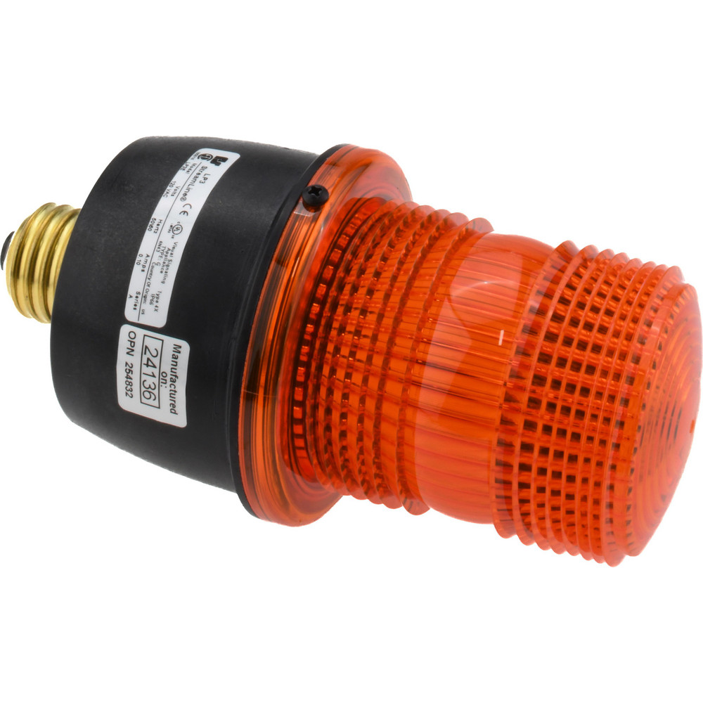 Federal Signal Corp Low Profile Mini Strobe Light: Amber, Screw Mount, 120VAC - LP3E-120A
