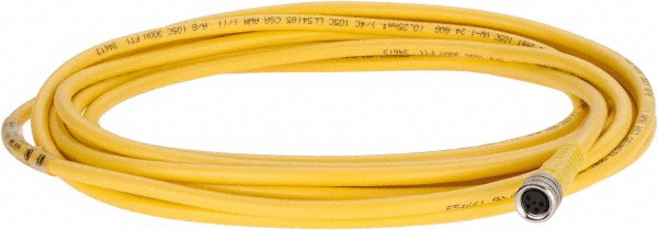 Brad Harrison 3 Amp, M8 Female Straight to Pigtail Cordset Sensor and Receptacle - 404000A10M040