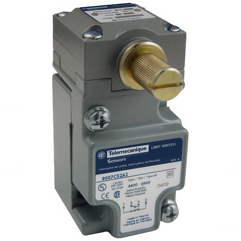 Telemecanique Sensors General Purpose Limit Switch: SPDT, NC, Roller Lever, Top - XCKL10041H7