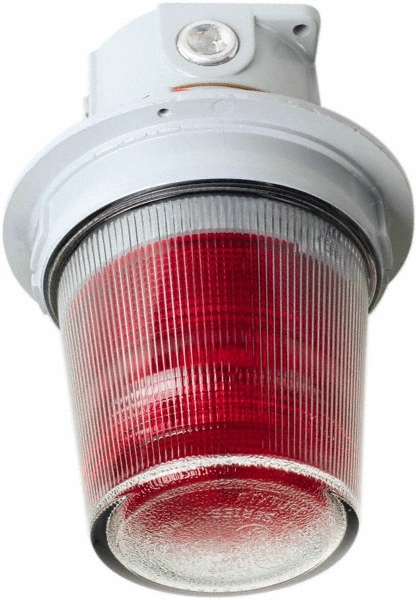Edwards Signaling Flashing & Steady Light: Amber, Ceiling Mount, 120VAC - 107XBRCMA120A