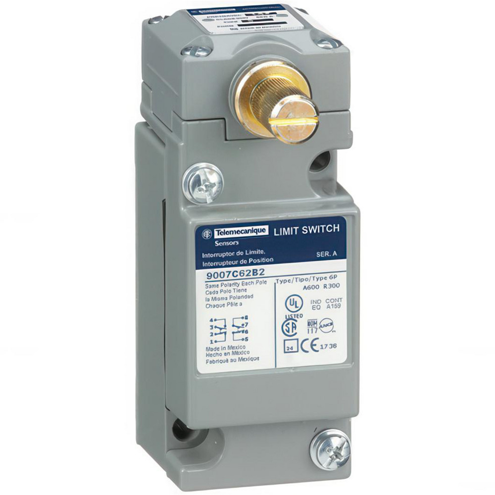 Telemecanique Sensors General Purpose Limit Switch: DP, NC, Rotary Head, Side - XCKD2101P16