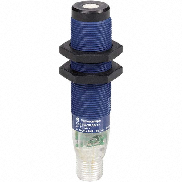 Telemecanique Sensors Ultrasonic Proximity Sensor: Cylinder, 508 mm Detection Distance - XX518A3NBM12