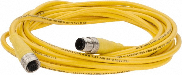 Brad Harrison 4 Amp, Female 90° to Male 90° Cordset Sensor and Receptacle - 403001A10M040